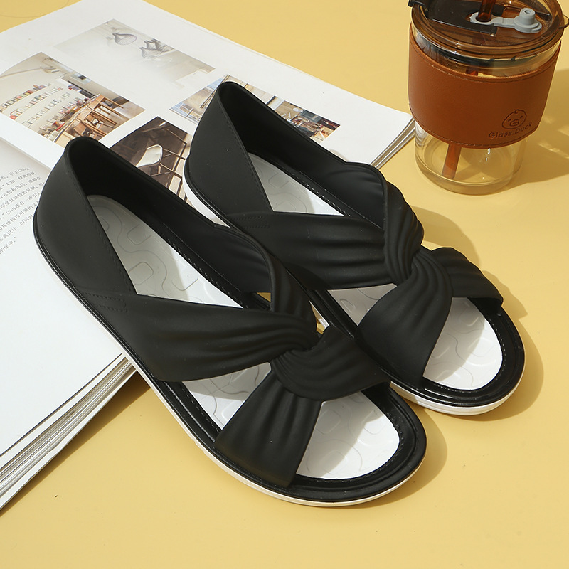 Sandalias cómodas con diseño de nudo para mujer