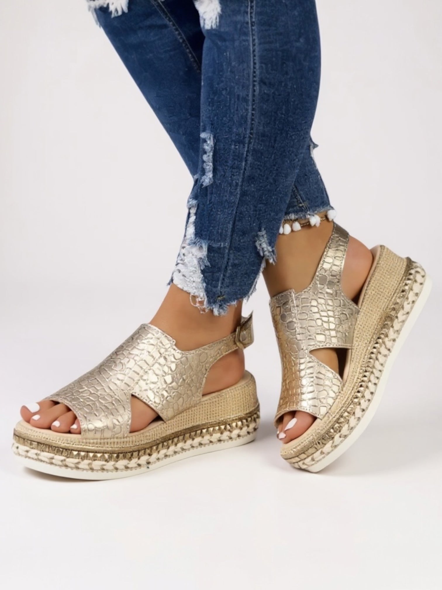 Livia Metallic Platform Sandals